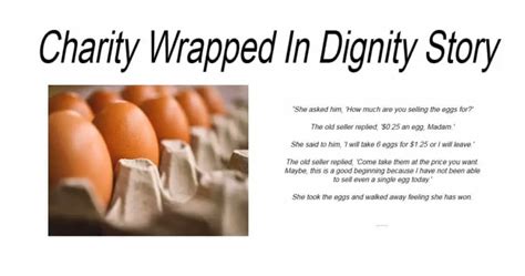 charity wrapped in dignity